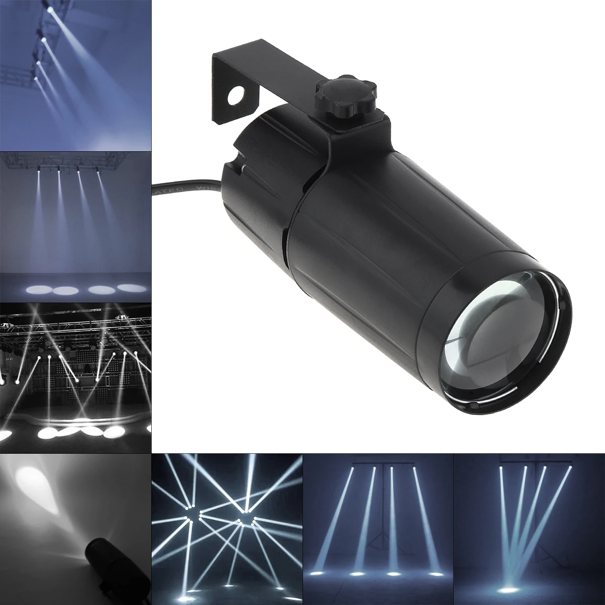 Cool LED Stage Light White Spotlight Super Bright Laser Projector for KTV DJ Disco Party Christmas Wedding Lamp | Лампы и освещение