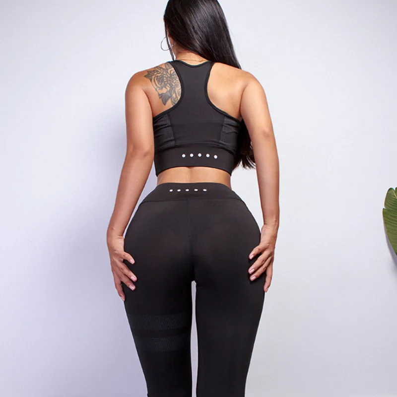 

Hot Selling 2 Piece Pant Set Women Sports Fitness Tights Leggings Activewear Yoga Clothes Custom Wholesale