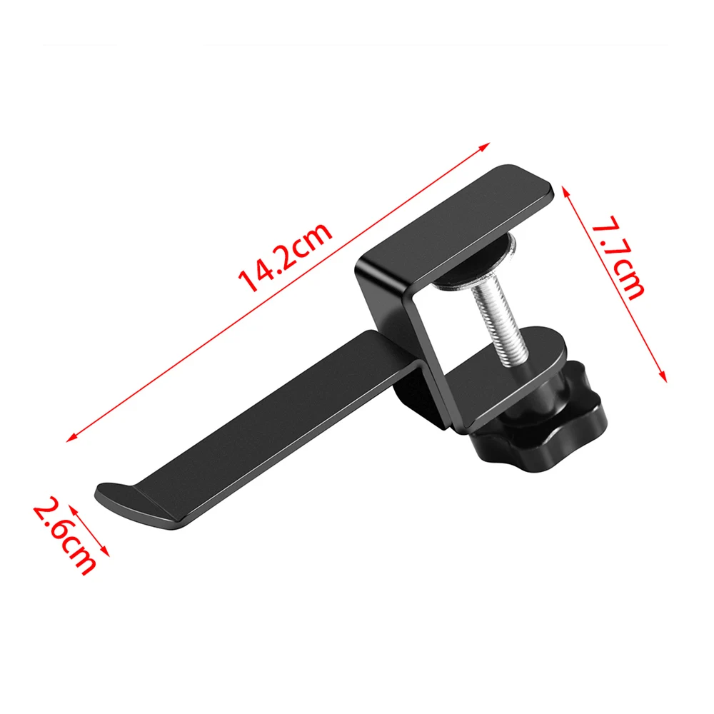 1Pcs Headset Stand Holder Metal Hook Clip Gaming Headphone Hanger Mount For Desk With Adjustable Clamp Universal