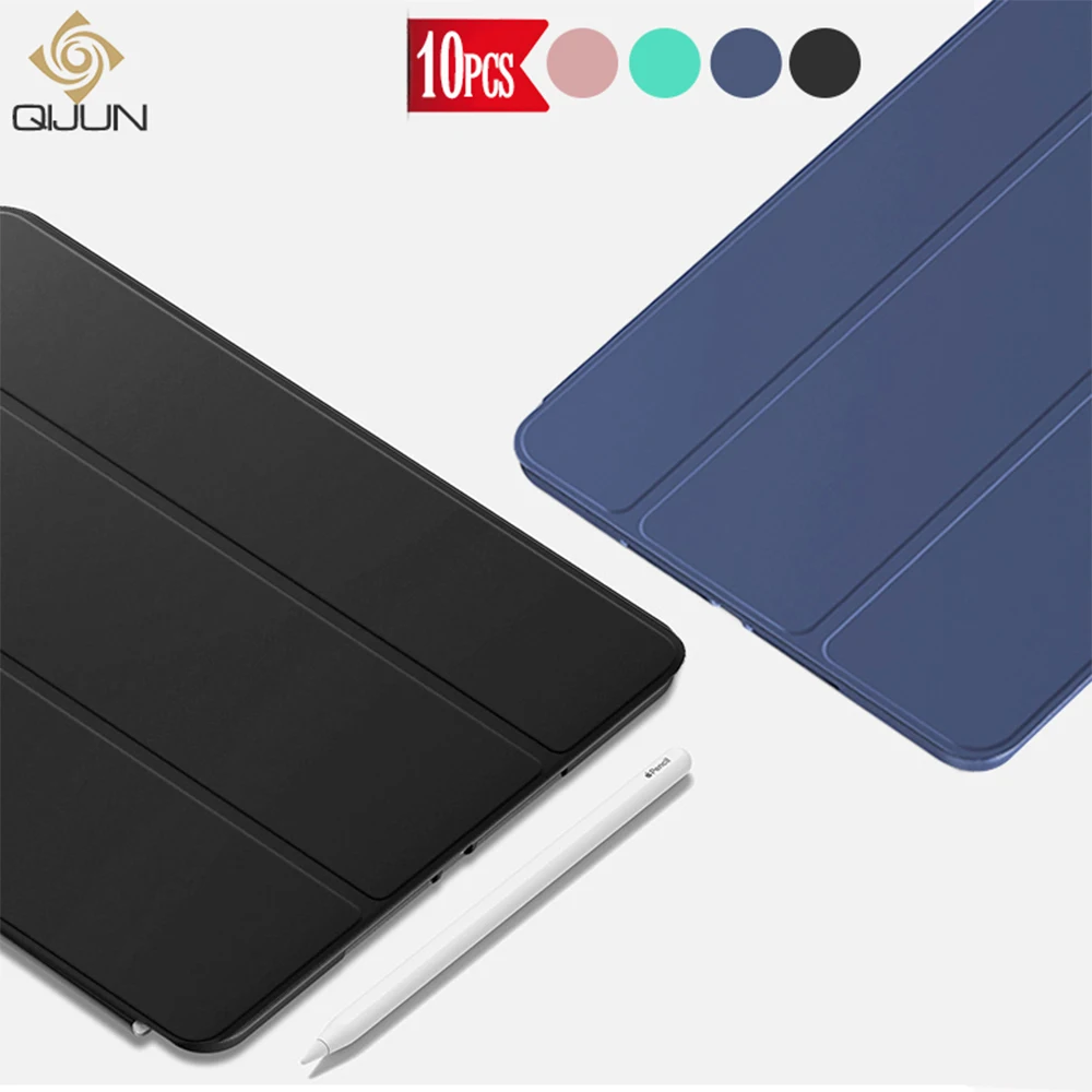 QIJUN оптовая продажа 10 шт чехол для iPad Air 3 2019 5 Air3 A2152 A2123 A2153 Fundas PC Back PU кожаный флип