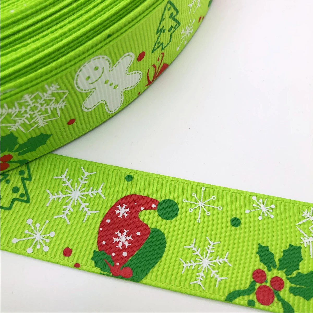 Рождественская серия 25 мм 5 ярдов подарочная упаковочная лента Рождественская лента коробка для галстука упаковочный пояс для выпечки полиэфирная лента для волос бант для шитья - Цвет: 27