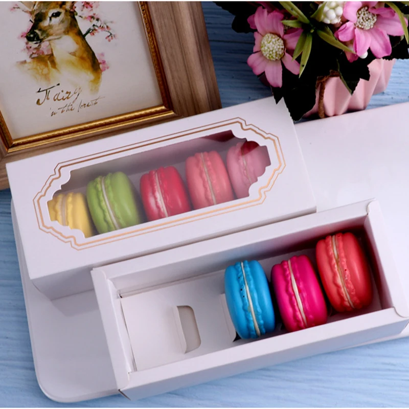 5 grid macaron box