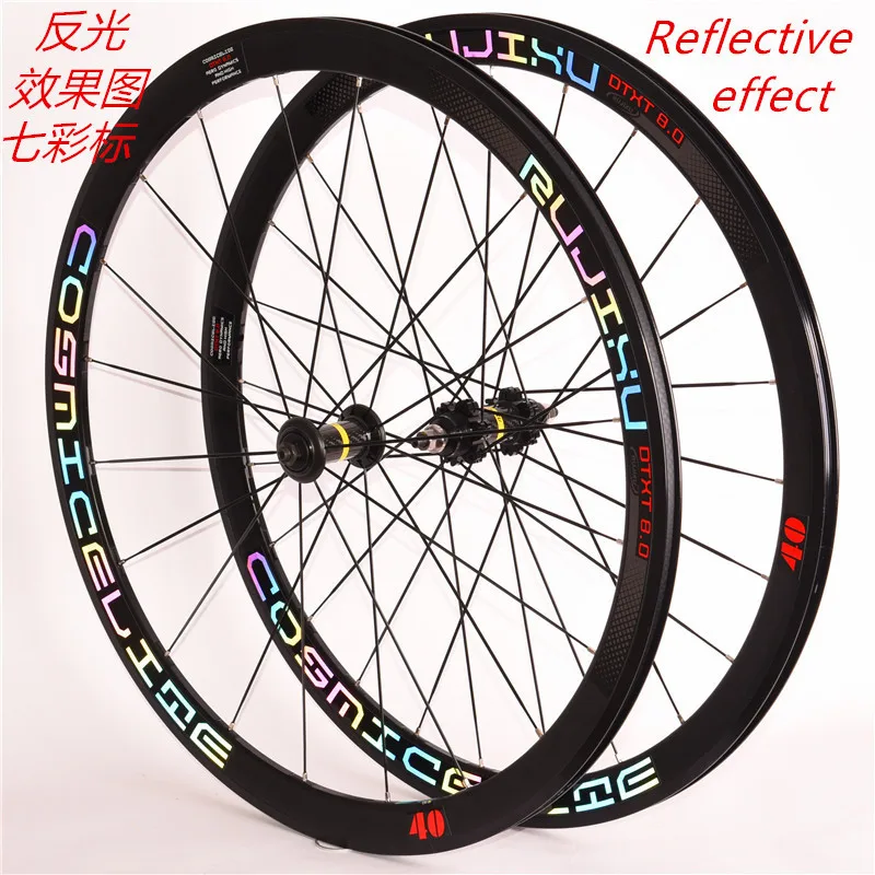 BMX Road Bike Bicycle wheelset 700C 40mm fixed gear wheel track bicycle Carbon Hub Aluminum alloy rim wheelset
