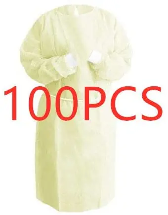 

100 Pcs Disposable Isolation Gowns- Protective Isolation Anti-Fog Anti-Particle Gown Home Outdoor Clothing for Outdoor Cycling