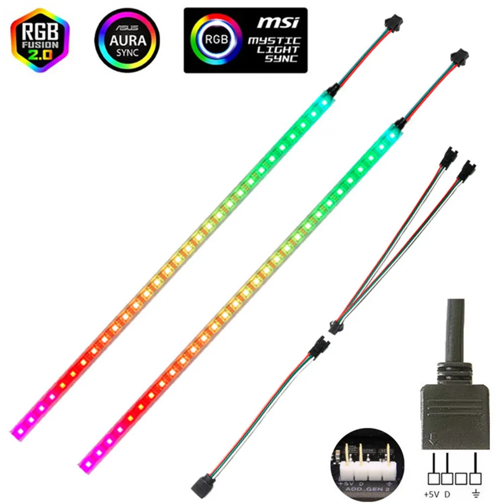 Addressable ARGB 5V LED Strip 3Pin Computer PC Case Tape Light WS2812B ...