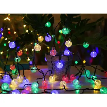

8 Modes LED Crystal Ball Led Energy Solar Lamp Led String Fairy Light For Outdoors Garden Christmas Decoration