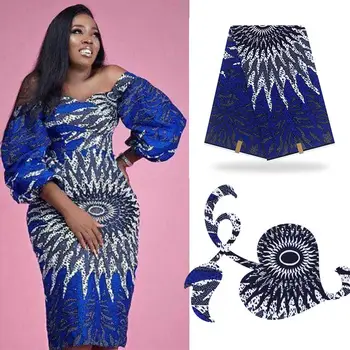 

Hot sale cotton wax guaranteed wax african wonderful ankara cotton wax with Party Dress H180410