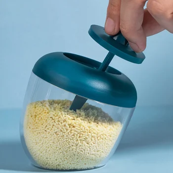 

Seasoning Bottles Plastic Condiment Storage Containers Condiment Pot Spice jar with Spoon Honey Pot Oil Brush Bottle