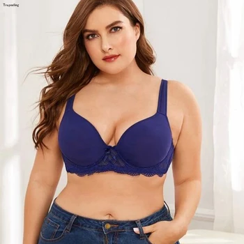 

Trufeeling Fashion Thin Underwear Sexy Lingerie Soft Bra for Women Stylish Seamless Bra Deep V Sexy Lace Lingerie Bra for Ladies