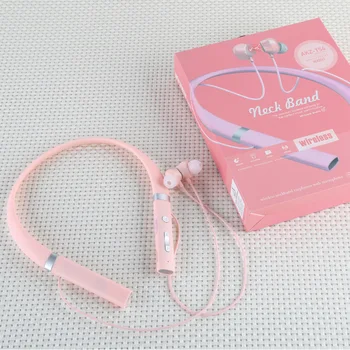 

Macaron Bluetooth TF Card Headphones Stereo Wireless Bass Sports Neckband Running Driving MP3 Player Headsets Wholesale