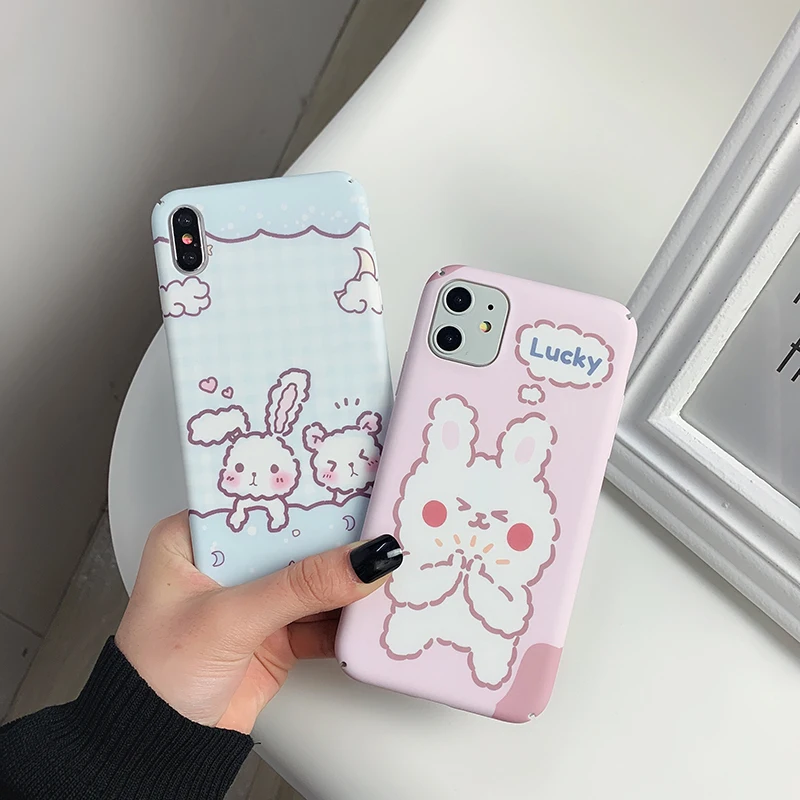 Милый кролик Жесткий ПК чехол для huawei P20 P30lite Mate20 30 Pro Nova 3 3i 4 5iPro Honor 9 10lite 8X 9X 20Pro V20 20i 7C Y9