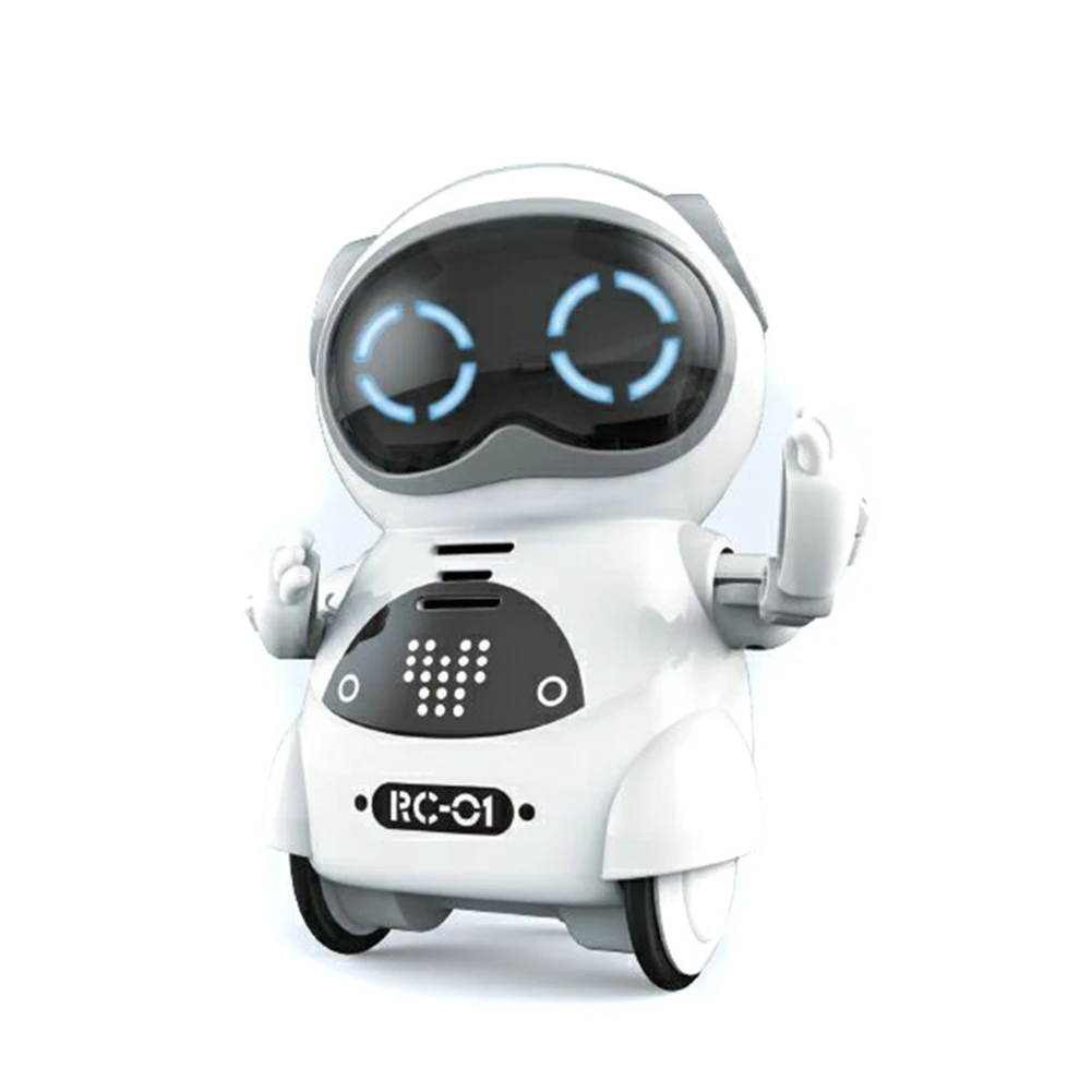 Карманный робот, мини-робот, игрушки, подарок, говорящий интерактивный обмен, запись распознавания голоса, пение, танцы, умный робот AN88 - Цвет: A