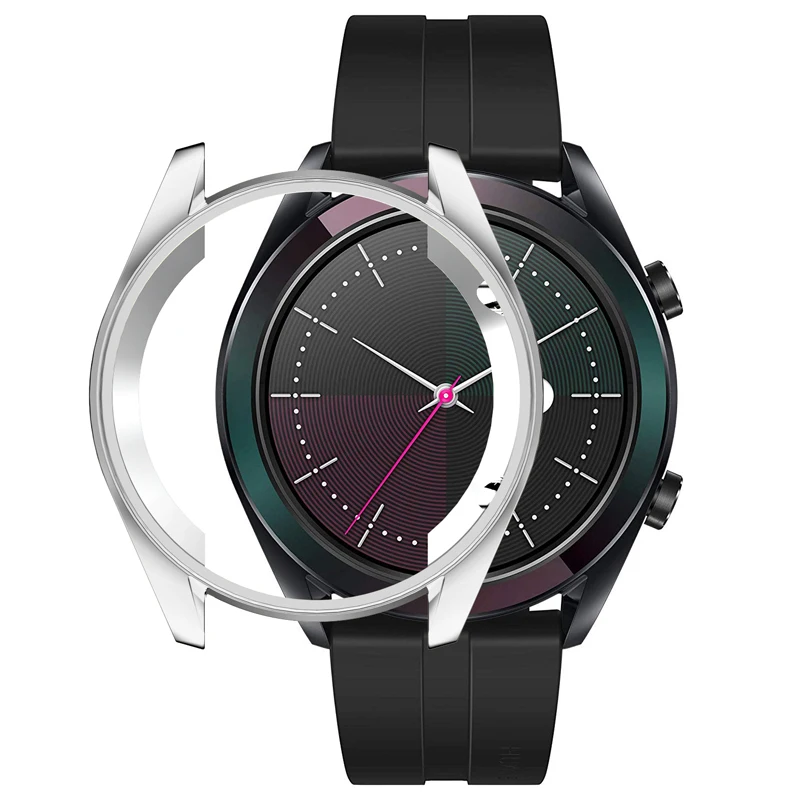 Аксессуары для часов для huawei watch GT 2 46 мм чехол PU ультра-тонкий Гальванизированный защитный чехол Мягкая силиконовая рамка