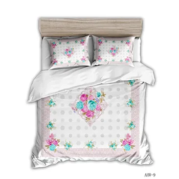 

Cartoon Bear Flower Pattern Bedding Set 100% Microfiber 1PC Duvet Cover with 1/2PC Pillowcases Drop Shipping Responsibility