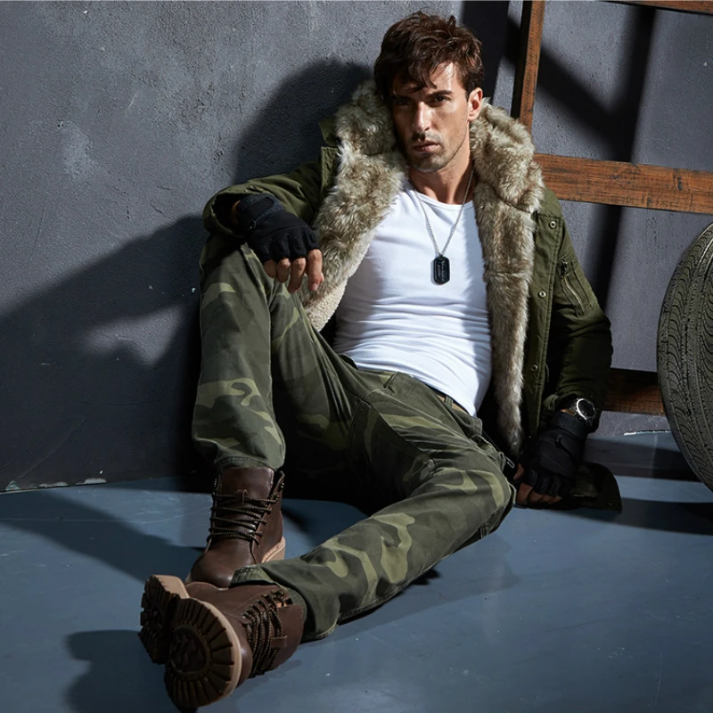 Promotion New Camo Cargo Pants Men Military Tactical Camouflage Pants Male Combat Camo Trousers Men Casual Cotton Full Length joggers man