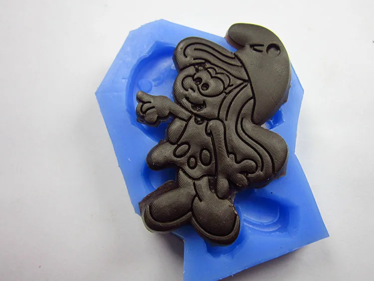 

A1014 Sales Integrity Soap Chocolate Candy Cookie Mold Smurfs GIRL'S