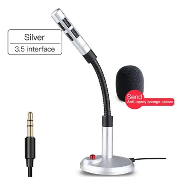 

High Quality Adjustable USB Laptop Microphone Mini Studio Speech Microphone Stand Mic With Holder For Desktop PC