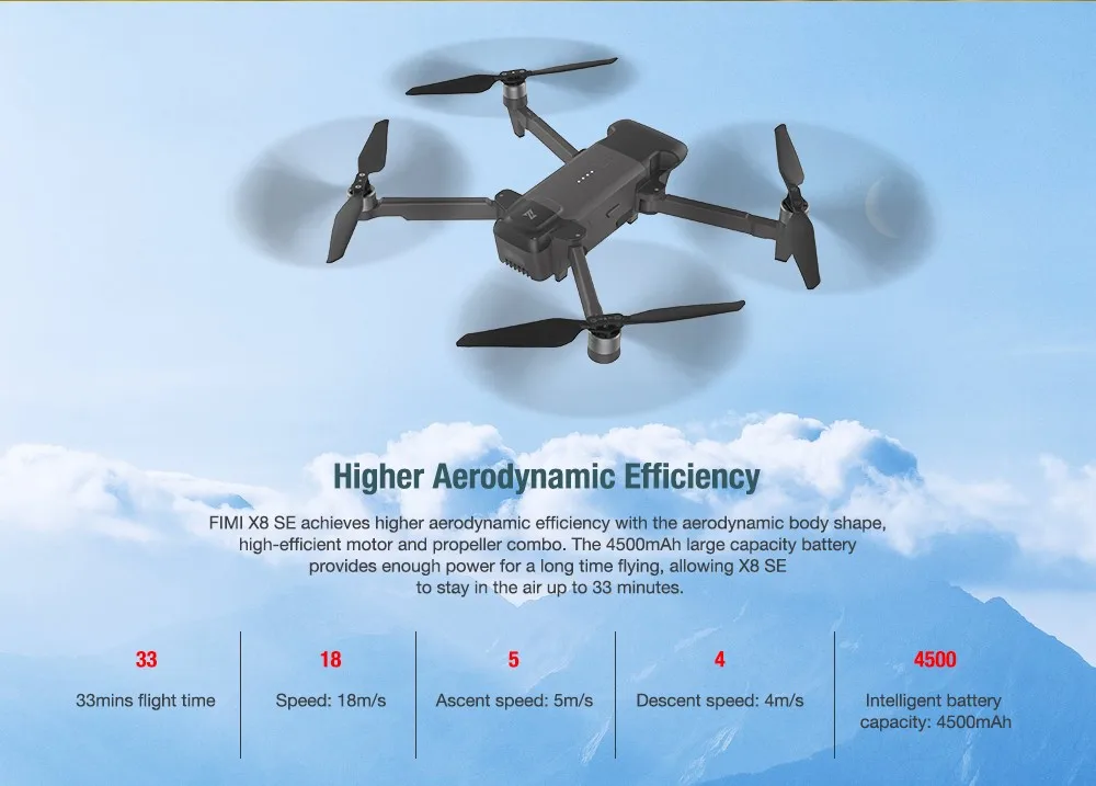 FIMI X8 SE Дрон Квадрокоптер с дистанционным управлением дистанционного Управление 5 км с видом от первого лица 3-осевому гидростабилизатору 4K Камера gps всестороннюю защиту Дрон игрушка для улицы