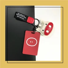 Милый поросенок, автобус, набор для защиты карт, студенческий метро, контроль доступа, школьная карта для еды, девочка, мультфильм, набор силиконовых карт, брелок