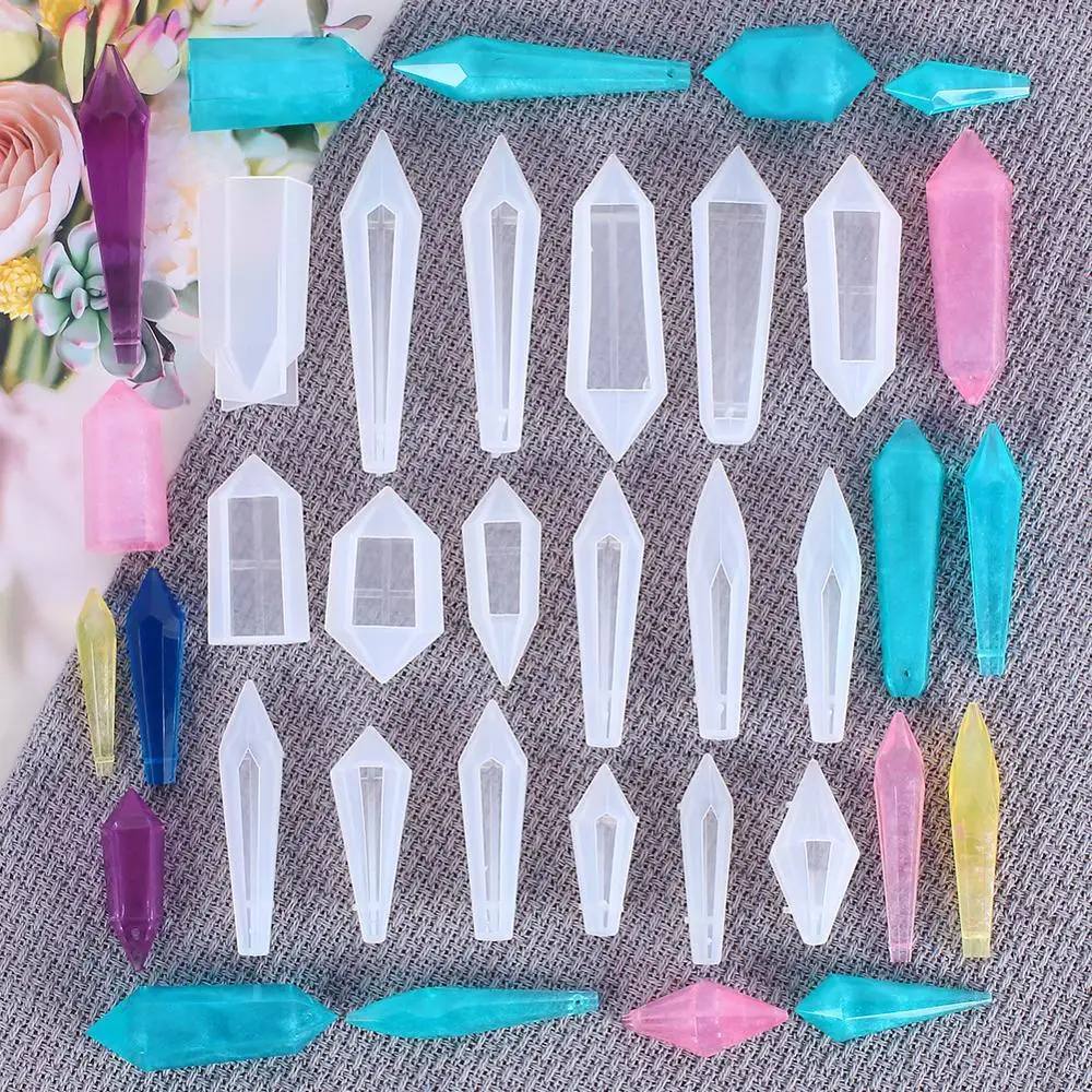 1PC Crystal Drop Glue Silicone Mold DIY Pendant UV Resin Epoxy Mould Jewelry making tools 1 5pcs silicone brush epoxy glue resin jewelry making tools easy to clean uv glue resin mold tools stirring brush