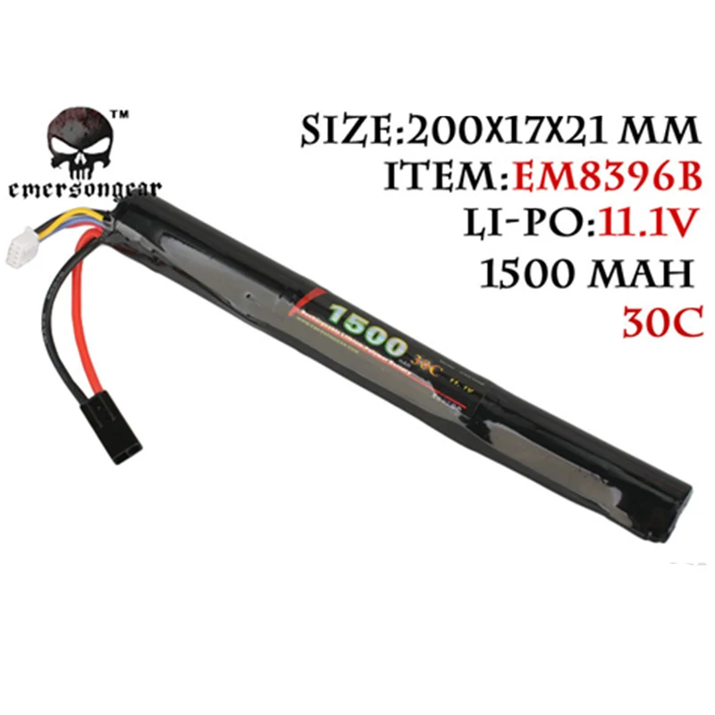 Emersongear Lipo power 11,1 V 1500mAh 15C 20C 30C батарея питания для страйкбола с вилкой Tamiya