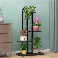 Support de plantes en fer à 4 niveaux, support de fleurs, support de pots de fleurs, étagères, support de jardinière, organisateur de stockage, affichage pour balcon de jardin intérieur