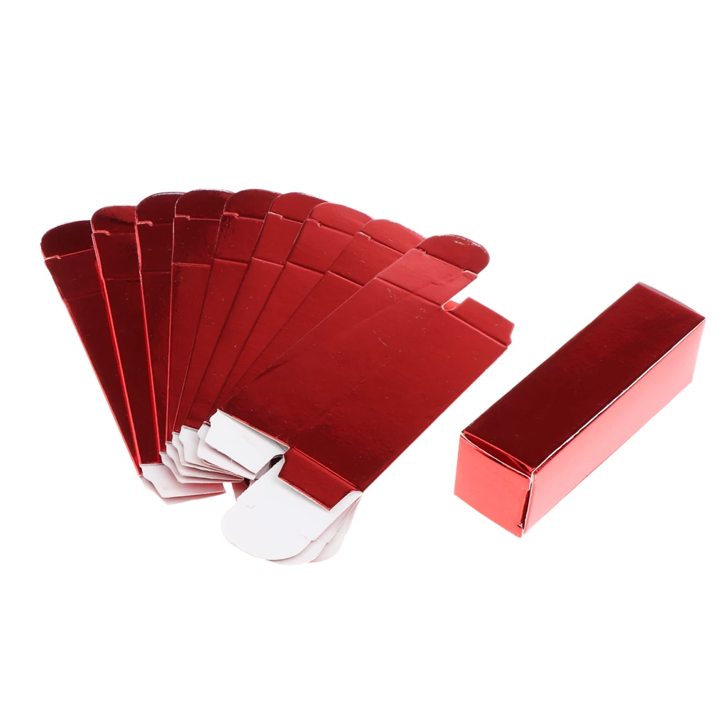 10 Pieces Lipstick Lip Gloss Wrapping Paper Case Box For DIY Craft Gift Cosmetics Packaging