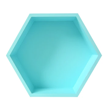 

Nordic Style Nursery Kids Room Decoration Shelf Wooden Hexagon Shelves for Baby Child Bedroom Decoration Blue