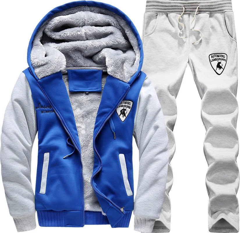 New Style Trend Hooded Youth Sports Set Men's Autumn & Winter Brushed And Thick MEN'S Sportswear Casual Two-Piece Set New Style Trend Hooded Youth Sports Set Men's Autumn & Winter Brushed And Thick MEN'S Sportswear Casual Two-Piece Set