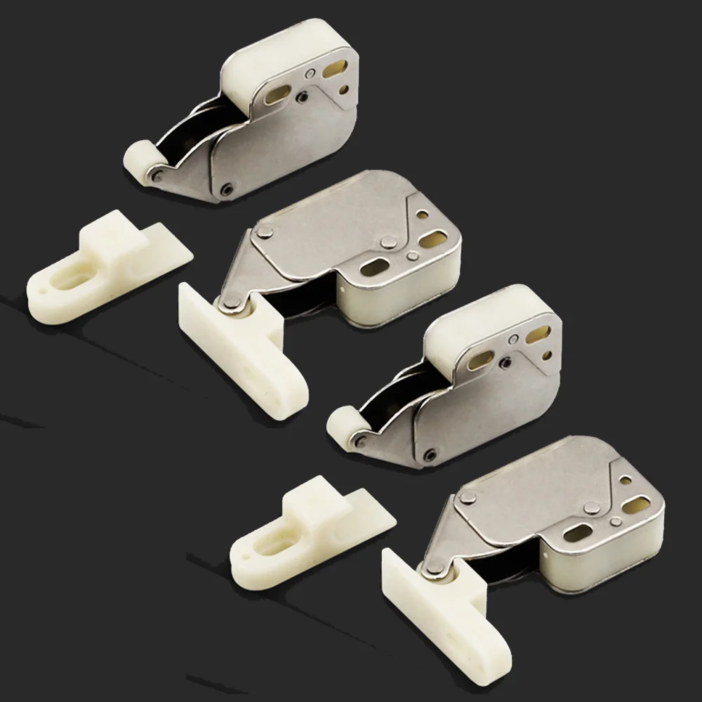 

4pcs/set Cabinet Lock Mini Pressure Closure Cabinet Security Lock Closet Furniture Door Closing durable