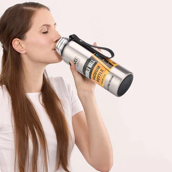 

4 Sizes/500-1500ml Double Wall Stainless Steel Vacuum Flasks Thermos Cup Coffee Tea Milk Travel Mug Thermo Bottle Gift Thermocup