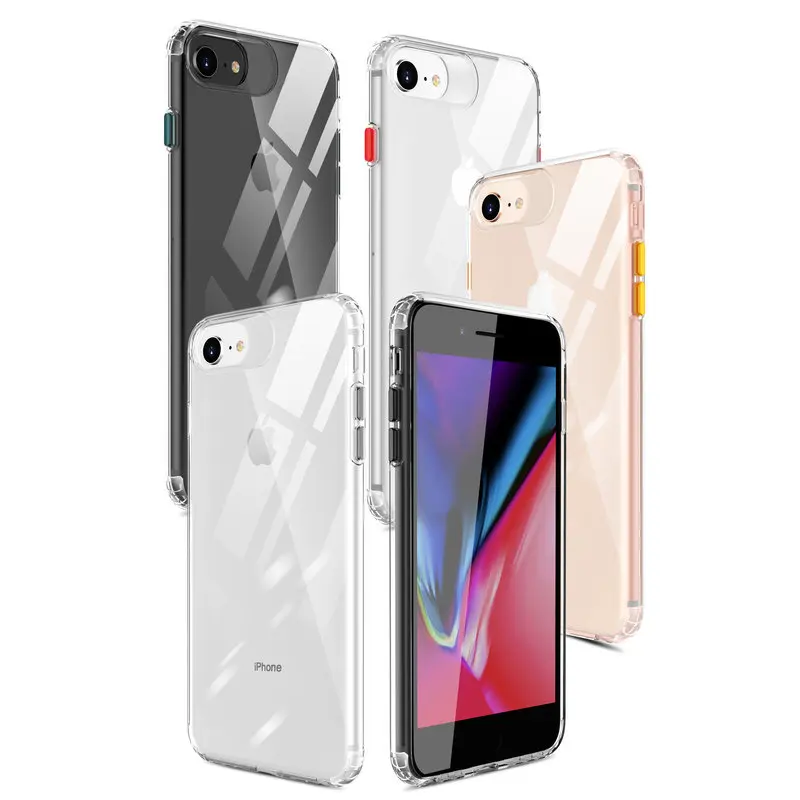 

Mobile Phone Case For IPhone 7 8 7 Plus 8 Plus SE Transparent Silicone Phone Cover For IPhone 7Plus 8Plus Luxury Shockproof Case