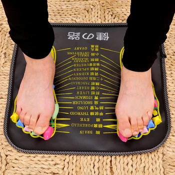 

Acupuncture Cobblestone Foot Reflexology Massage Pad Walk Stone Square Mat Cushion Relax Body Pain Relieve Foot Leg Spa Massage