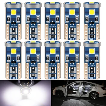 

10pcs W5W T10 Canbus 168 194 No Error LED Bulb Car Interior Lights 3SND 3030 Chips Auto Claerance Wedge Side Reverse Lamp 6000K