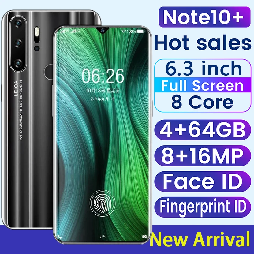 SAILF Note10 Plus Android 9 0 Восьмиядерный мобильный телефон 6 3 &quotFHD + 16MP тройной Камера 4G