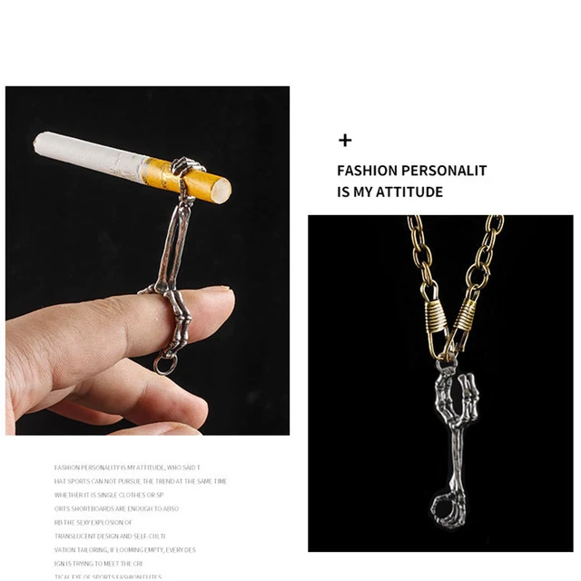 Smoking Accessories Metal Ring Holder Practical Portable Cigarette Holder  Finger Holder Cigarette Holder Clip Skull From Cleanfoot_elitestore, $2.06