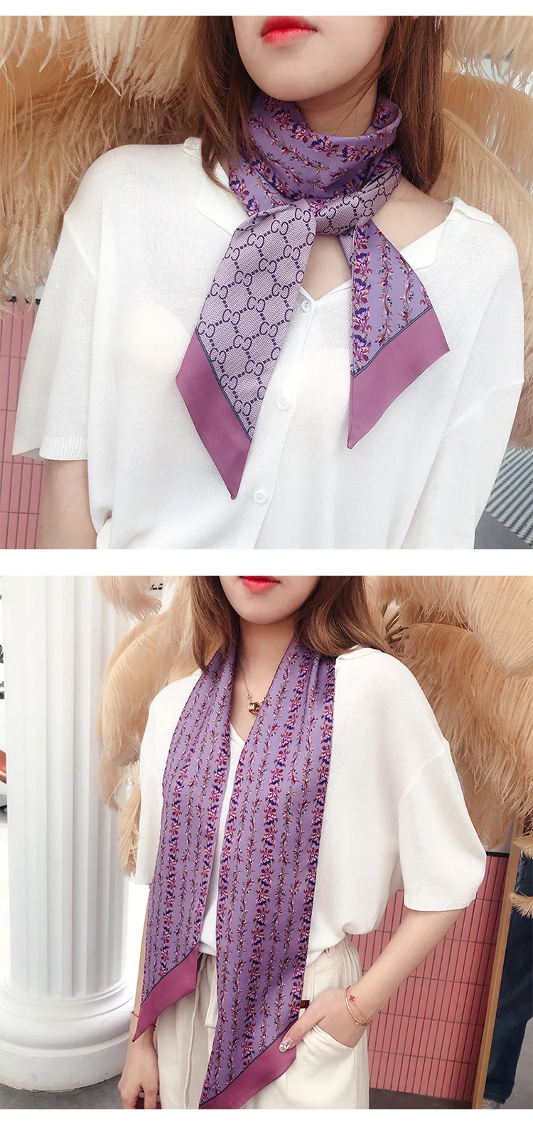 13X150 см Осень Зима Корейский Шелковый длинный шарф для женщин с принтом лошади универсальные Ретро женские шарфы шейный шарф для волос