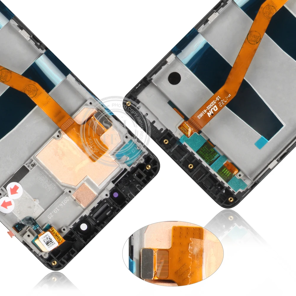 Для Lenovo Vibe K6 Plus жк дисплей сенсорный экран дигитайзер в сборе рамка для Note