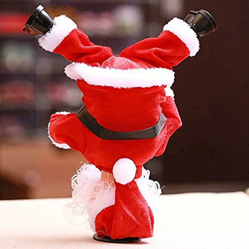 Рождество санта клаус танцы перевернутая электронная игрушка кукла Рождественский Декор Орнамент M09