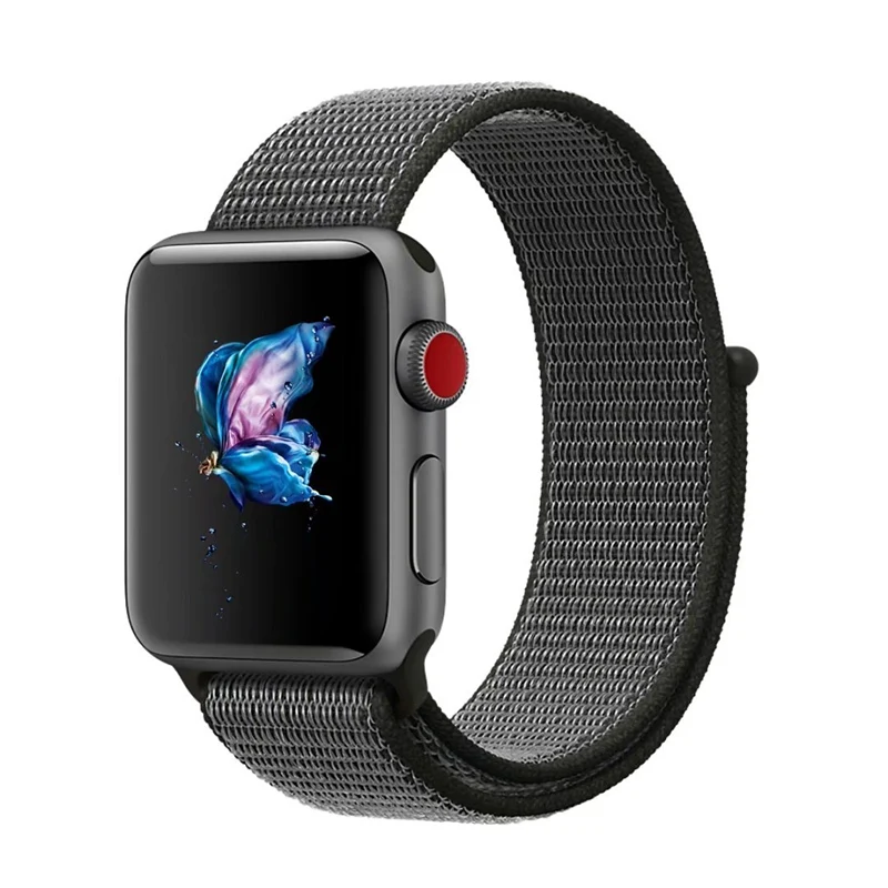 Цвета нейлоновый спортивный бесшовный репликация Band для Apple Watch серии 1/2/3 Легкий из мягкой дышащей ткани с вязанными лямками, 38, 42 мм, версия - Цвет ремешка: Dark Olive