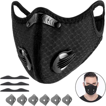 

Dust With 6 Filters Half Activated Dustproof Respirator Face Maskswashable And Reusable Mascarillas Lavables Cotton Facemask