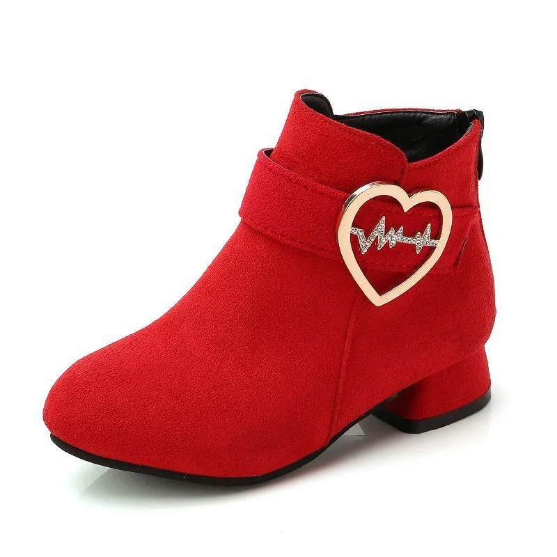 

2020New Fashion Kids Boots Children Autumn Winter Girls Shoes For Wedding and Party Pink Red Black 4 5 6 7 8 9 10 11 12 13 14T