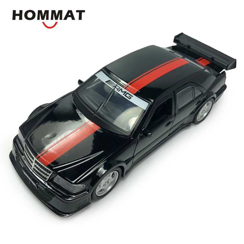 HOMMAT 1:32 Mercedes c-класс AMG черная модель автомобиля литая Игрушечная модель автомобиля подарок детские игрушки для детей открывающиеся двери для мальчиков