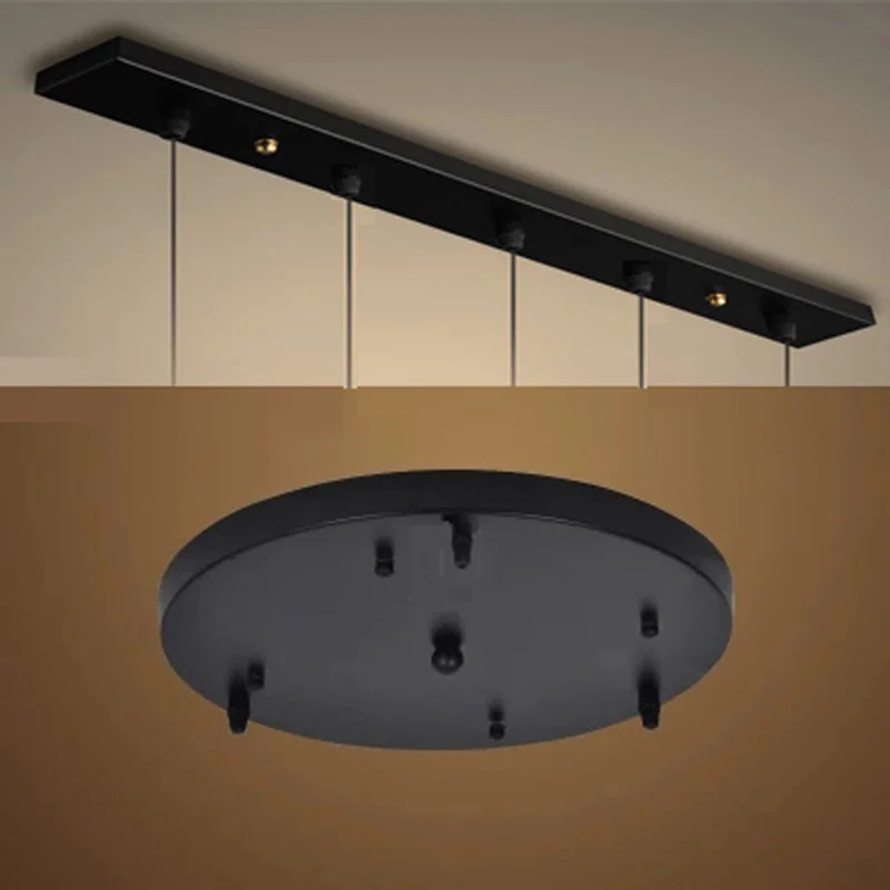 DIY custom long chassis large round chassis rectangular chassis multi lamp pendant chassis white black chrome custom chassis