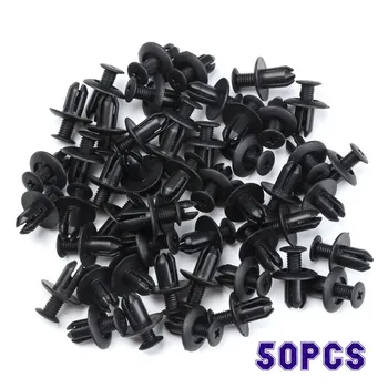 

50PCS/pack Black Plastic Automotive Rivet Car Rivet Car Clip Fastener Fender Bumper Push Pin Using for Universal Hyundai