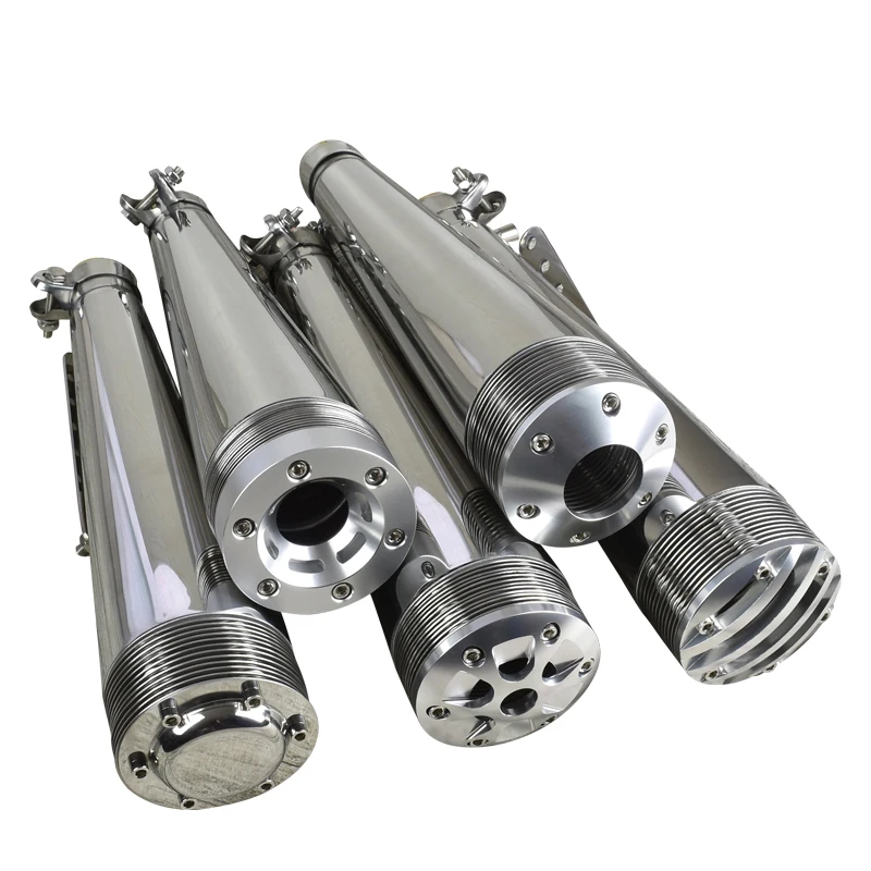 Super Trap Silencer Exhaust Pipe Retro Motorcycle Modified Stainless