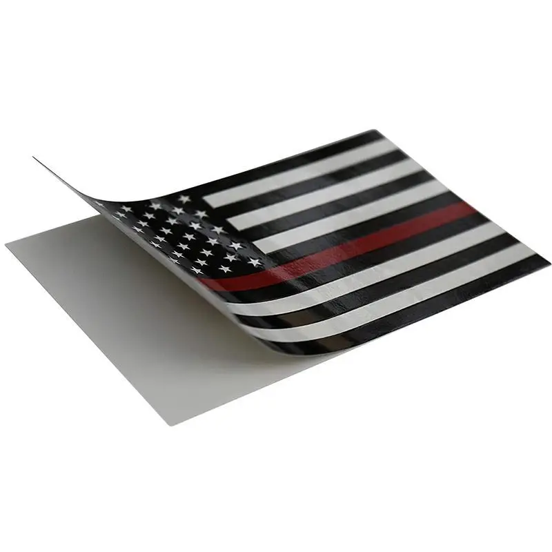 

Thin Red Line Flag Decal Black White And Red American Flag Sticker For Cars Trucks And SUVs