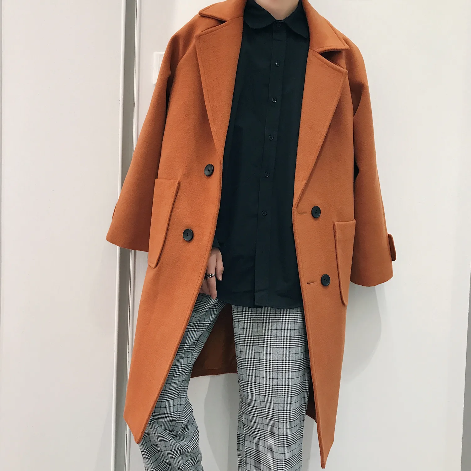 

Winter Windproof Outwears Fashion Jackets Men Slim Fits Coats Business Mens Long Black Hot Sale Abrigo Largo Hombre