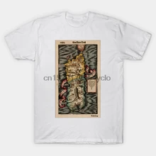 Camiseta para hombre, mapa Vintage de Cerdeña Italia (siglo 16), camiseta para mujer