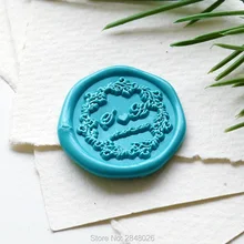 Пользовательские деревенские инициалы с венком воск печать штамп, свадебная печать подарок, вензель приглашения печати, штамп для скрапбукинга